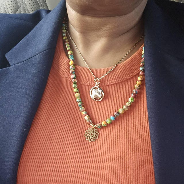 Bivei Natural Gemstone Endless Long Statement