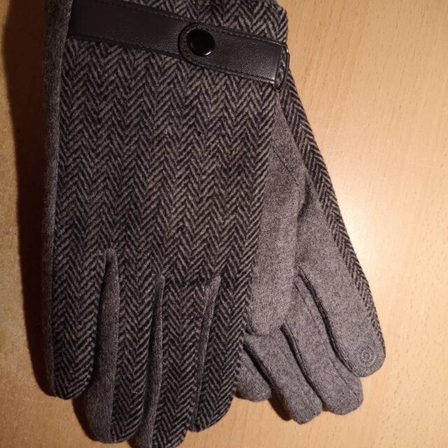 Personalised Men's Merino Wool Gloves With Strap Detail -  Denmark
