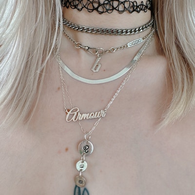 9ct White Gold 'Y' Initial Adjustable Letter Necklace 38/43cm main image 0