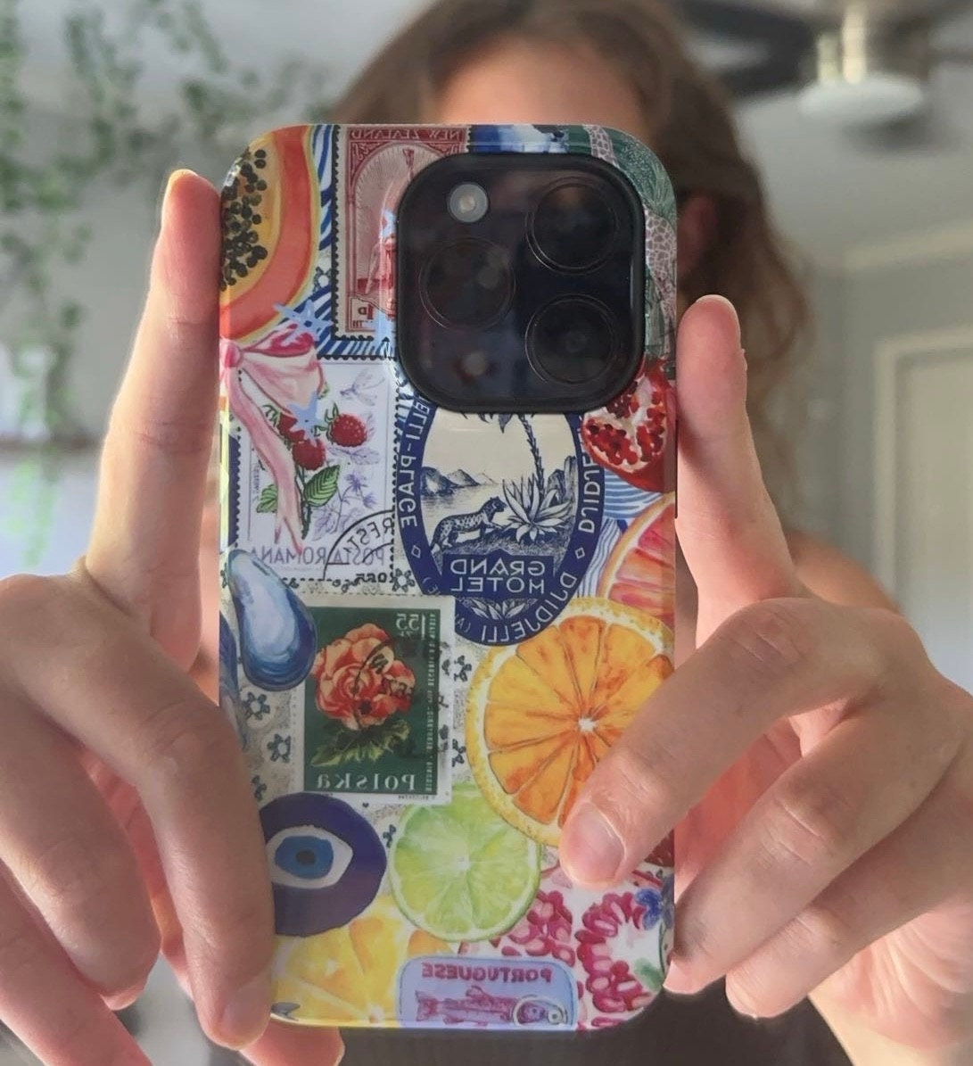 Fruity European Summer Collage Phone Case, La Dolce Vita, Spring Summer Themed, Cute & Trendy Cover, iPhone 15/14/13/12/11 Pro Max/8 Plus/X