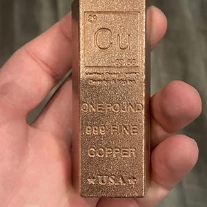 1 Lb Copper Ingot .999 Fine Copper 16 Oz Copper Bar Bullion - Etsy