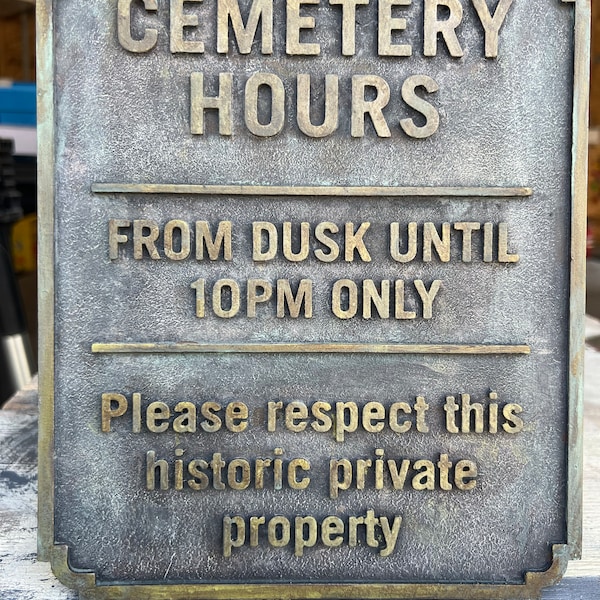3D Model - Halloween Cemetery Hours Sign - Etsy