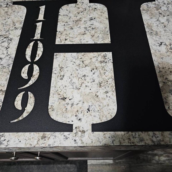 Metal Letter Address Sign, Initial Address Metal Sign - Etsy