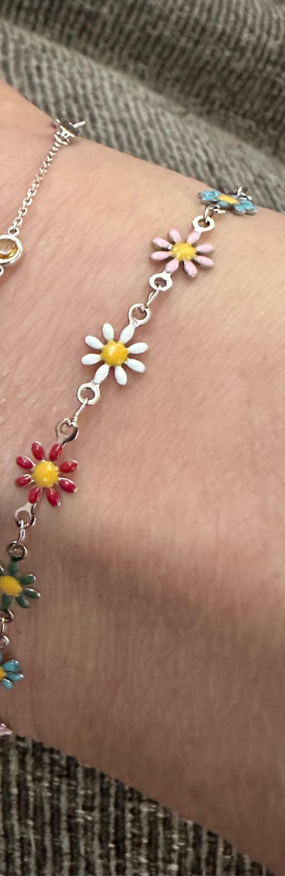 Flowers anklet cute colorful ankle bracelet flower best gift for her unique anklets