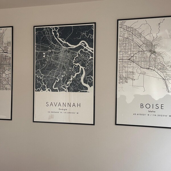 Set of 3 Custom Maps City Map - Iap 600x600.6465798749 9tyz6y29 