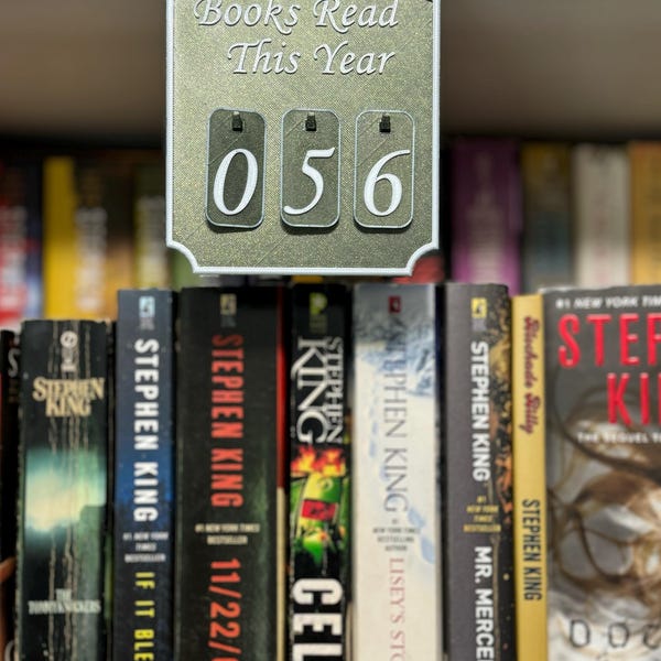 Genérico Hanging Bookshelf Counter Bookish Decor,Books Read