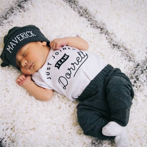 Baby Boy Coming Home Outfit Just Joined Team Baby Outfit - Etsy