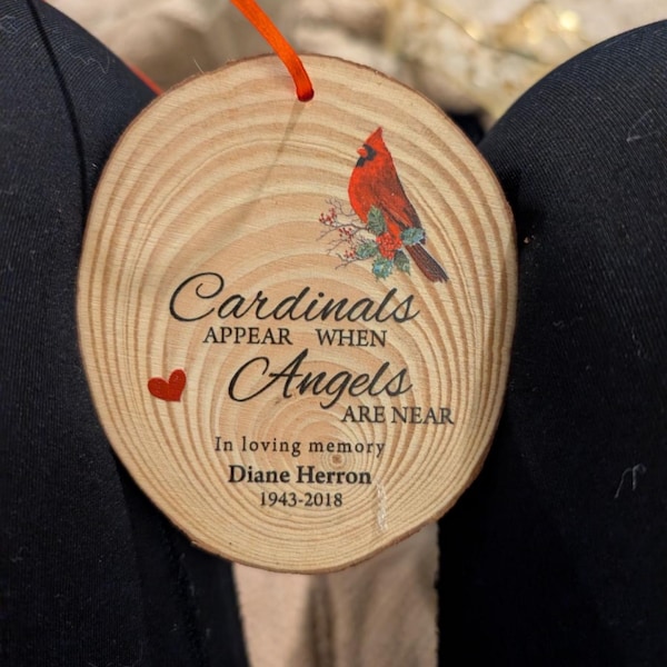 2 Cardinals Wooden Door Corner Sign, Red Birds Christmas Door Topper ...