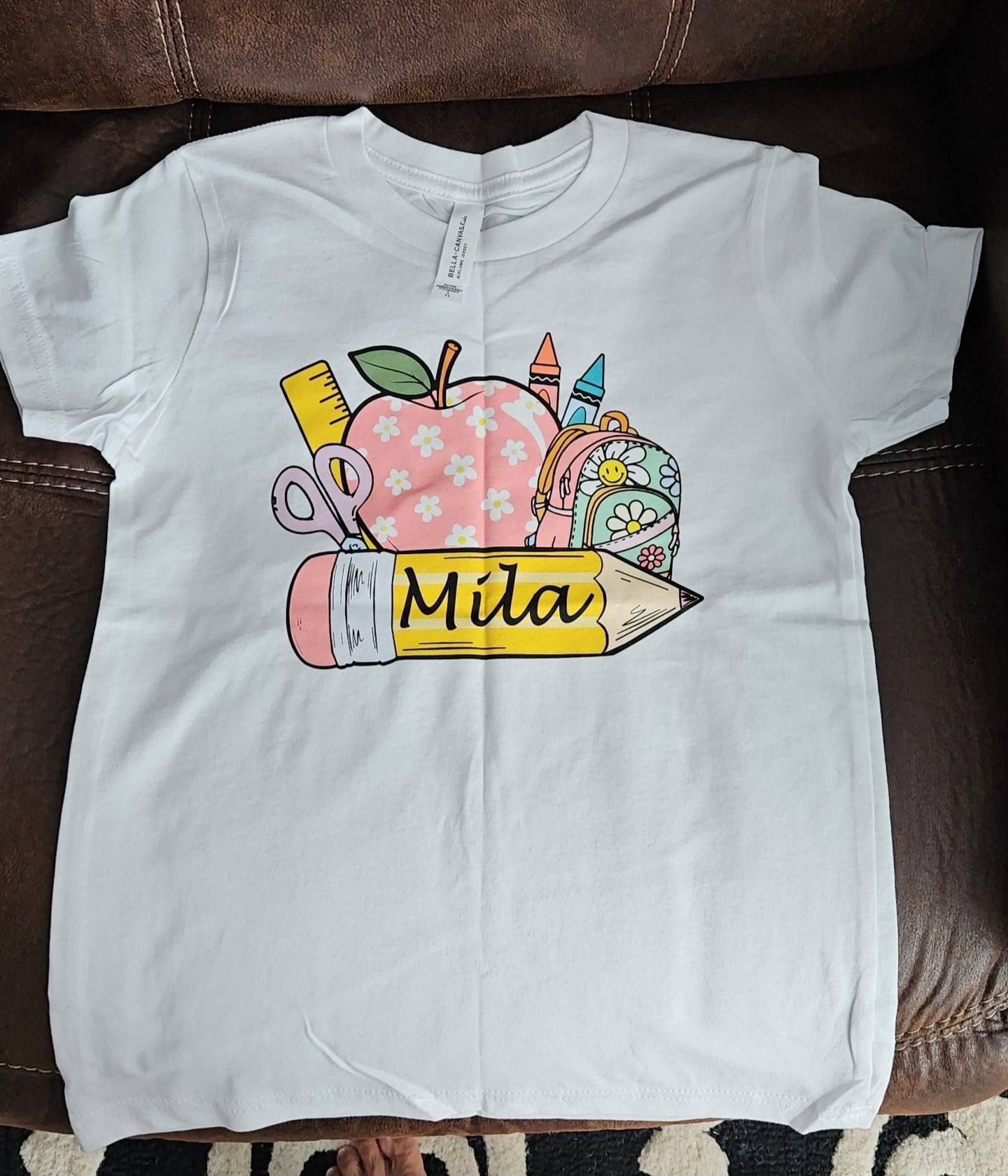 Personalized Back To School Shirt,First Day If School Shirt,Custom Back To School Shirt,Back to school gift,Personalized Kindergarten Shirt