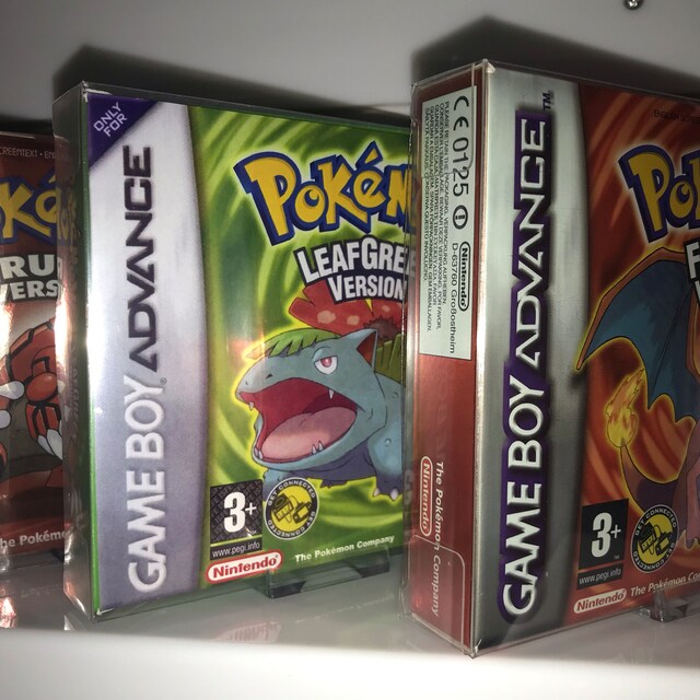 Nint. Game Boy Adv. Pokemon Vert Feuille (Gebraucht) in Kestenholz für