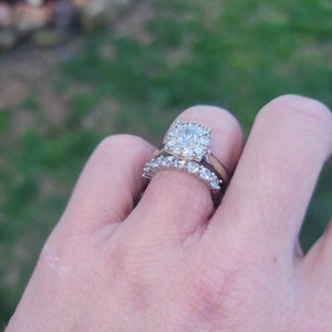 1 Ctw Half Eternity Wedding Band, Engagement Ring, Man Made Diamond ...