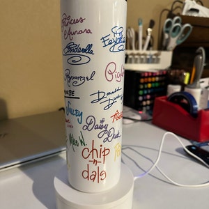 Paquete de sublimación de vasos delgados de 20 oz de autógrafos de ...