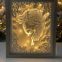 Rectangle 3D Shadow Box Frame Template SVG Silhouette Light Box Cut ...