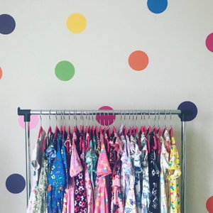 Spiffy Decals 7 Inch Polka Dots Wall Decal – Set Of 9 Vinyl Circles For Nursery Or Bedroom