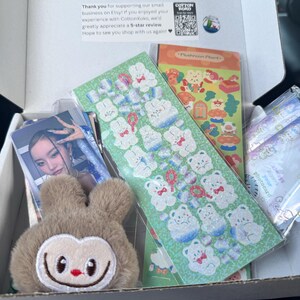 Rilakkuma Photocard Holder - Pastel Aesthetic Plush Keychain, Trading Card Case Trinket, Cute Transport Kpop Student ID Holder - CottonKoko