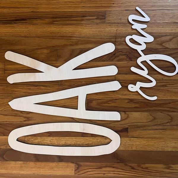 Custom Name Sign With First & Middle Names, Personalized Handwritten ...