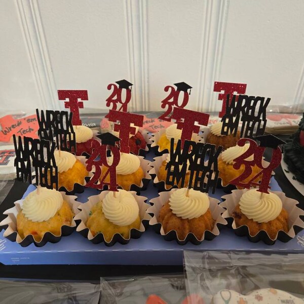 Washington Cupcake Toppers, Washington Graduation, 2025 Graduation Cupcake Toppers, Graduation