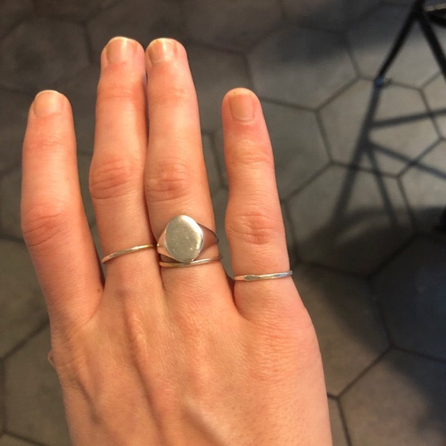 U*G様 oval pinkie ring W OVY Oval Pinky Ring | Rosefield Official