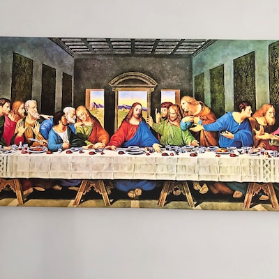 Jesus Christ the Last Supper Painting Our Lord Religious Biblical ...