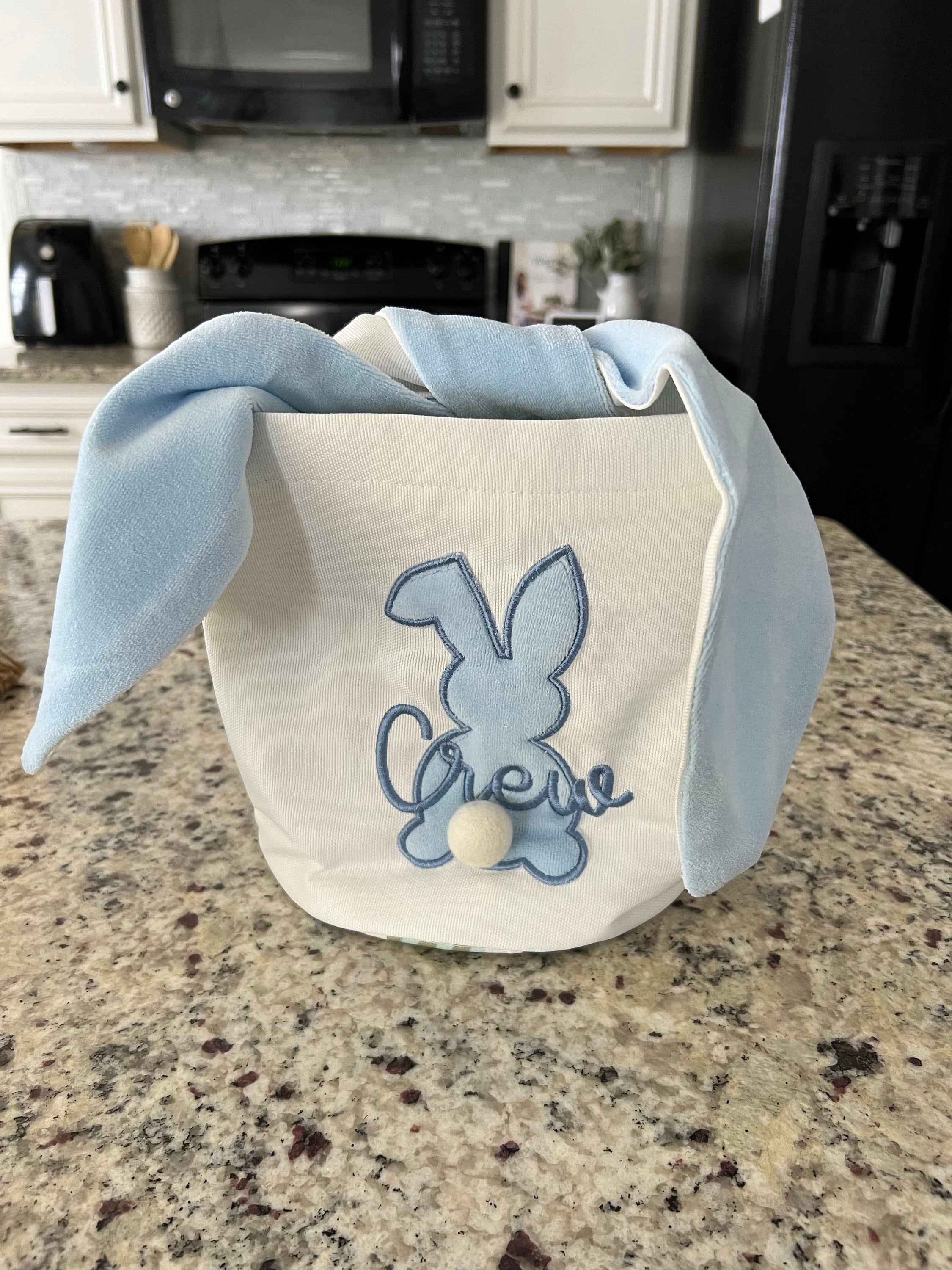 Personalized Easter Basket. Custom Embroidered Easter Bunny. Kids Easter Basket. Baby Girl And Boy Basket. Egg Basket For Easter Activities.