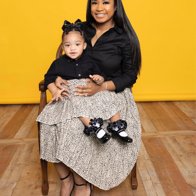 Missy Leopard Pleated Mommy and Me Skirts | Trendy & Chic