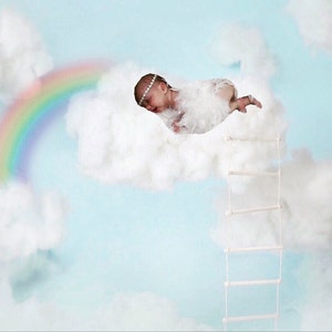 Rainbow Clouds Blue Sky Backdrop for Photography LV-785 – Dbackdrop