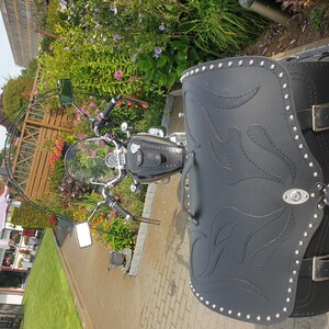 thumbnail image 2 of Chrome Cruisers Harley Davidson Sportster XL883 Black Leather Left Side Saddle Bag - 5L 2 of 4