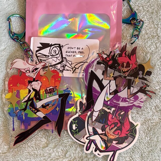 Hazbin Hotel PRIDE Foil Print Keychains - Etsy Norway