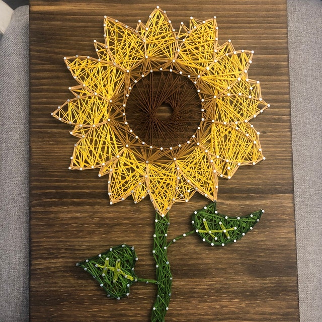 EYANKUNG String Art DIY Crafts Kits Supplies for Adults Beginner Unique  Women Gift (Sunflower 12inch*12inch)