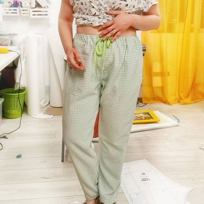 LAZY PANTS Drawstring Waist Jogger Digital Indie Sewing Pattern Pdf ...