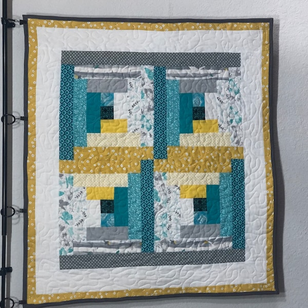 Tiny Log Cabin FPP Quilt Block PDF Pattern || Five Size Options ...