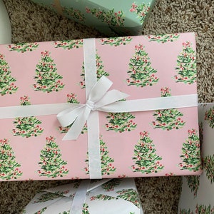 Wrapping Paper: Oh Christmas Tree Pink gift Wrap Birthday Holiday