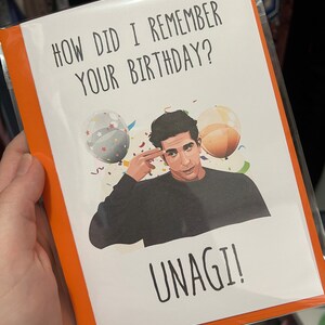 Unagi Card Funny Birthday Card - Unagi Surprise! Humorous Card for Friends Fans ...