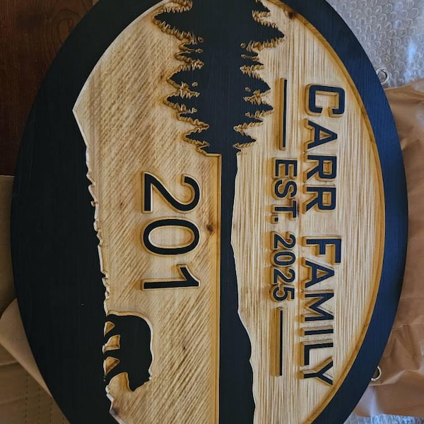 Double Sided or Single Sided Carved Wood Address Sign - Etsy