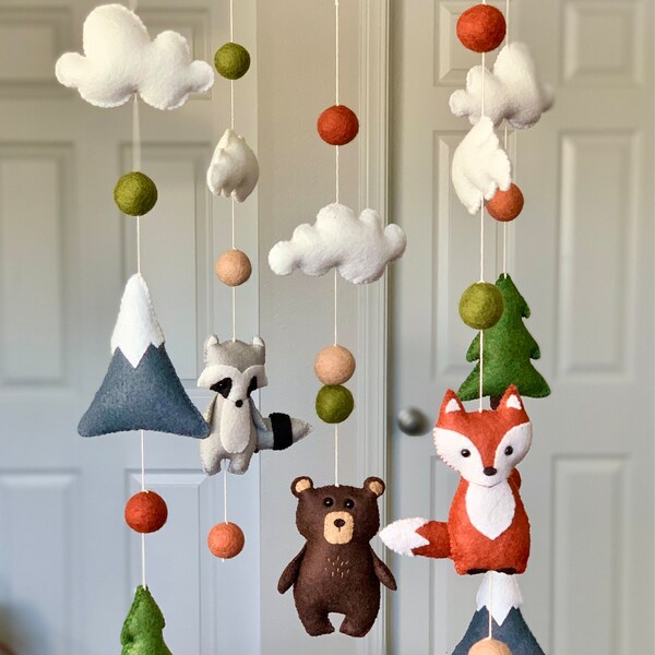 Woodland Animal Felt Sewing Pattern / PDF Download / Baby Mobile ...