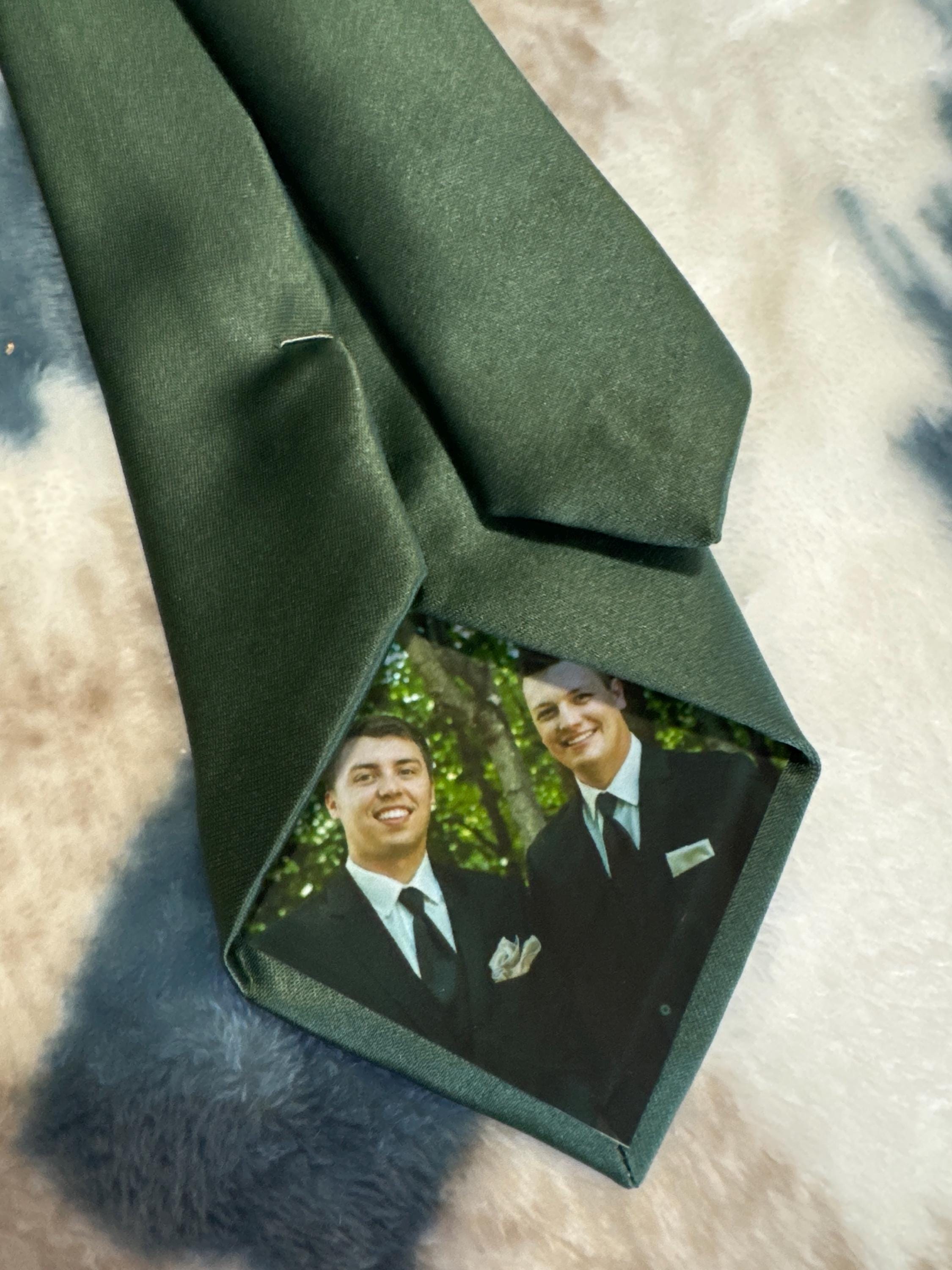 Personalised Photo Tie Label/Dad/Suit Label/Tie Patch/Tie patch/Father of the Bride Groom Gift/Thank You Label/Iron On/Wedding Tie Insert