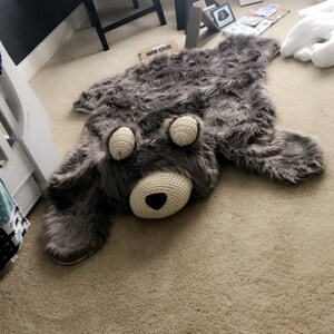 Nursery Rug Extra Large Grey Grizzly Bear Rug Claraloo - Etsy UK