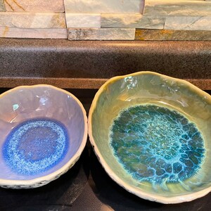 Set of 4 Leadex porcelain 8-inch Rim Soup Bowl Set/Pasta Plates,18 Ounces,Oriental Ginkgo Leaf Pattern 