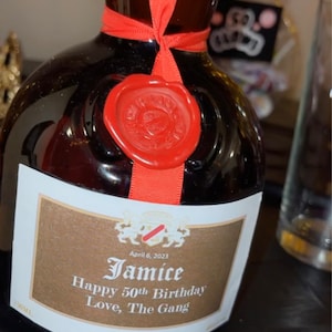 Grand Marnier Custom Bottle Label, Grand Marnier Birthday Gift