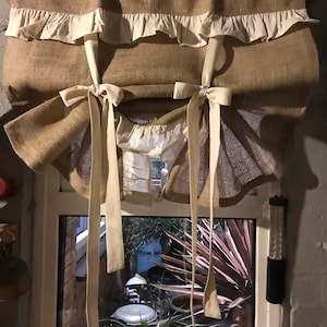 Linen Curtains French Country Chic Cottage Ruffle Valance | Etsy