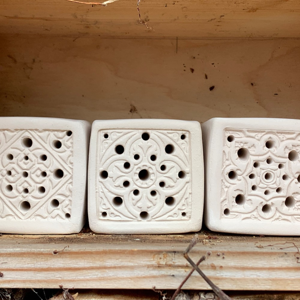 3er set Bienensteine Insektenhotel Bienenhotel