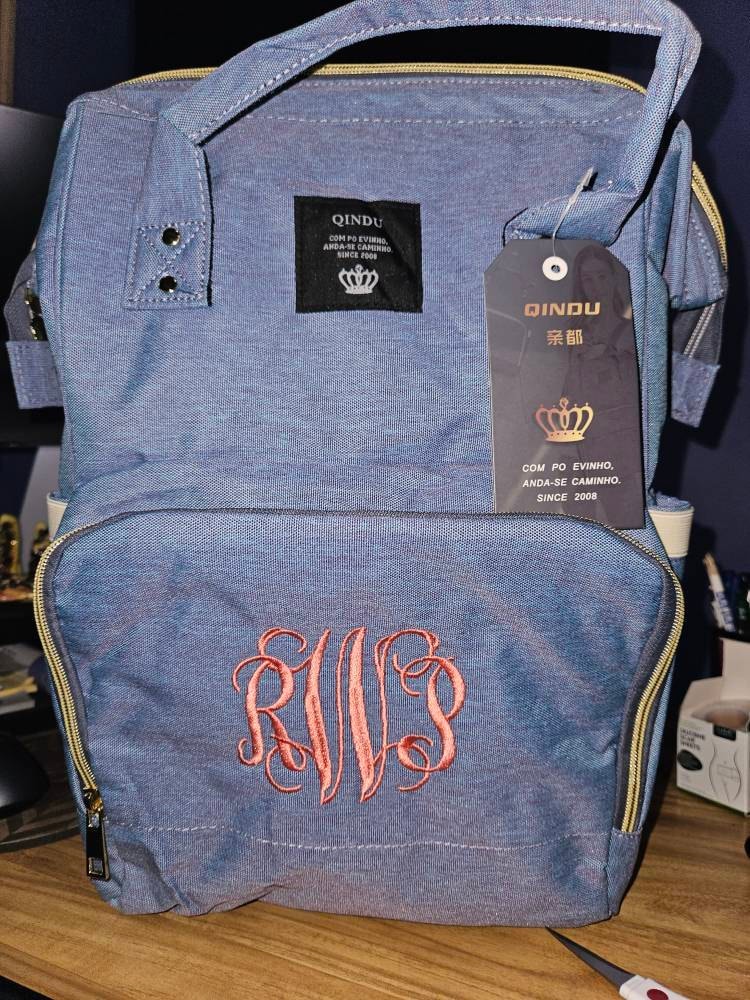 Monogrammed Diaper Bag Backpack | Multi Functional Diaper Bag Backpack | Personalized Diaper Bag | Custom Name Diaper Bag | Baby Shower Gift