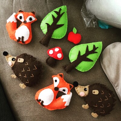 Woodland Mobile Woodland Nursery Felt Pattern Woodland Baby Mobile Woodland Sewing Pattern ...