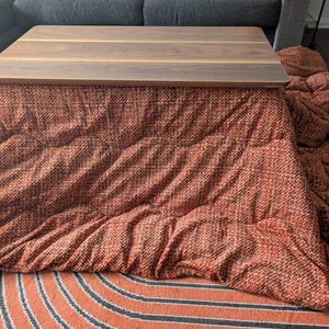 Kotatsu Futon Washable Japanese Comforter Fluffy Orange Cotton
