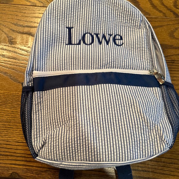 Personalized Baby Backpacks, Monogrammed Toddler Backpacks, Seersucker ...