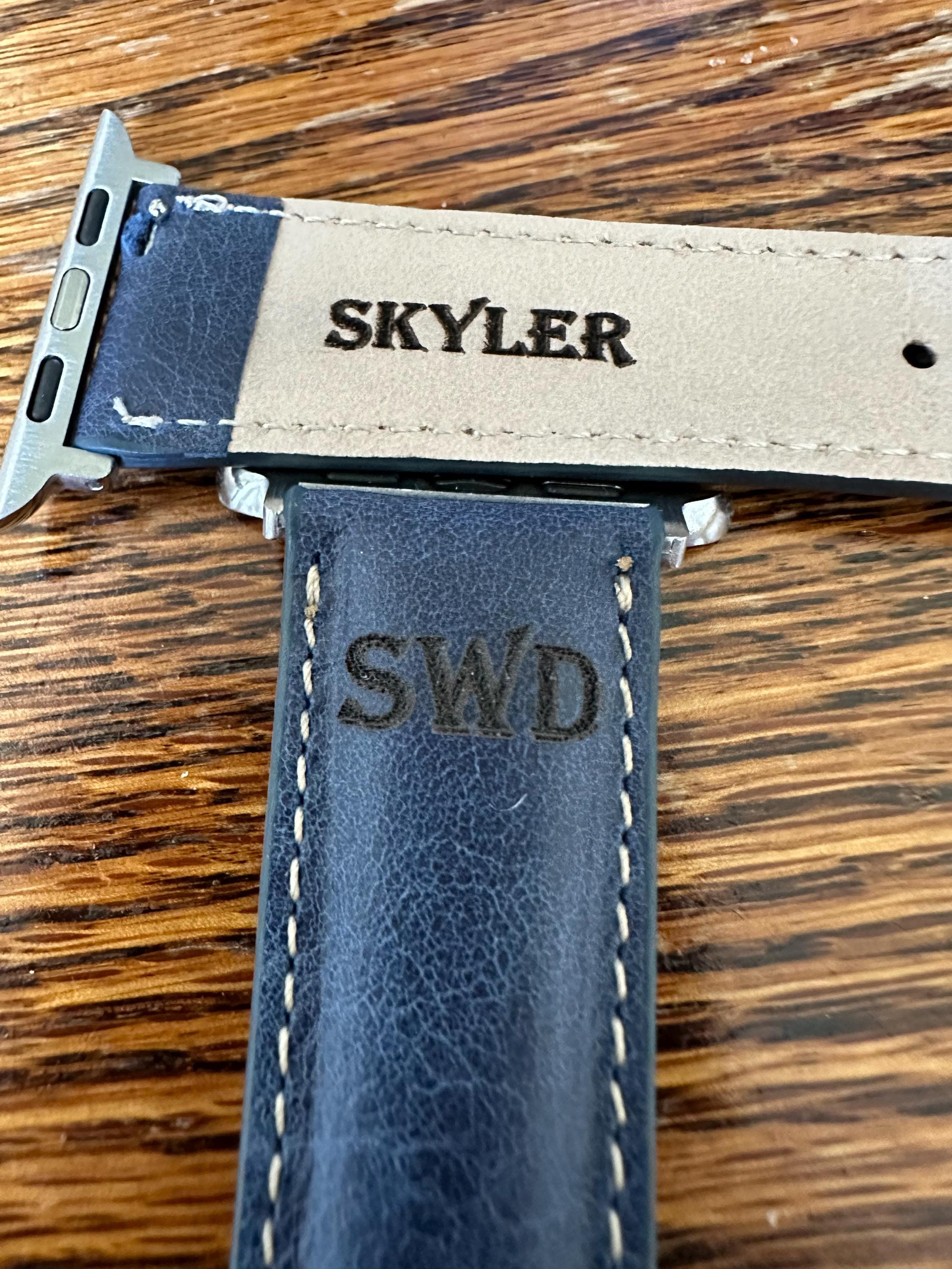 Custom Leather Watch Band, Apple Watch Band 38, 40, 41, 42, 44, 45, 49 mm. Handmade Samsung Galaxy, Pixel, Fossil, Fitbit iWatch Strap
