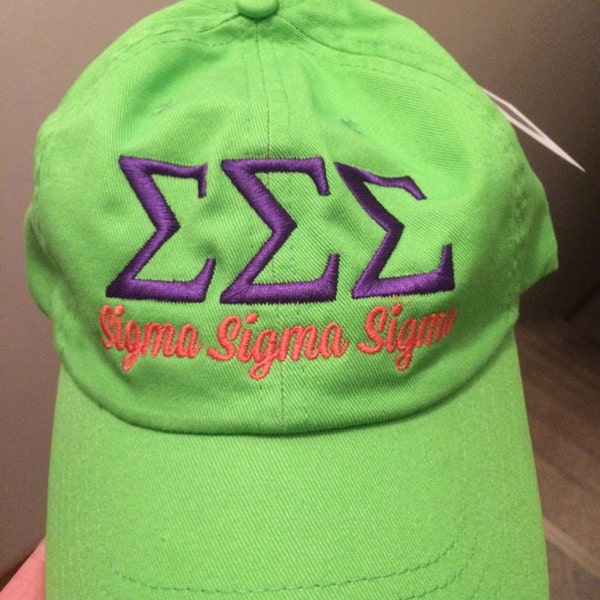 Sigma Baseball Sigma Sigma Sigma Baseball Cap - Custom Color Hat and Embroidery. - Etsy
