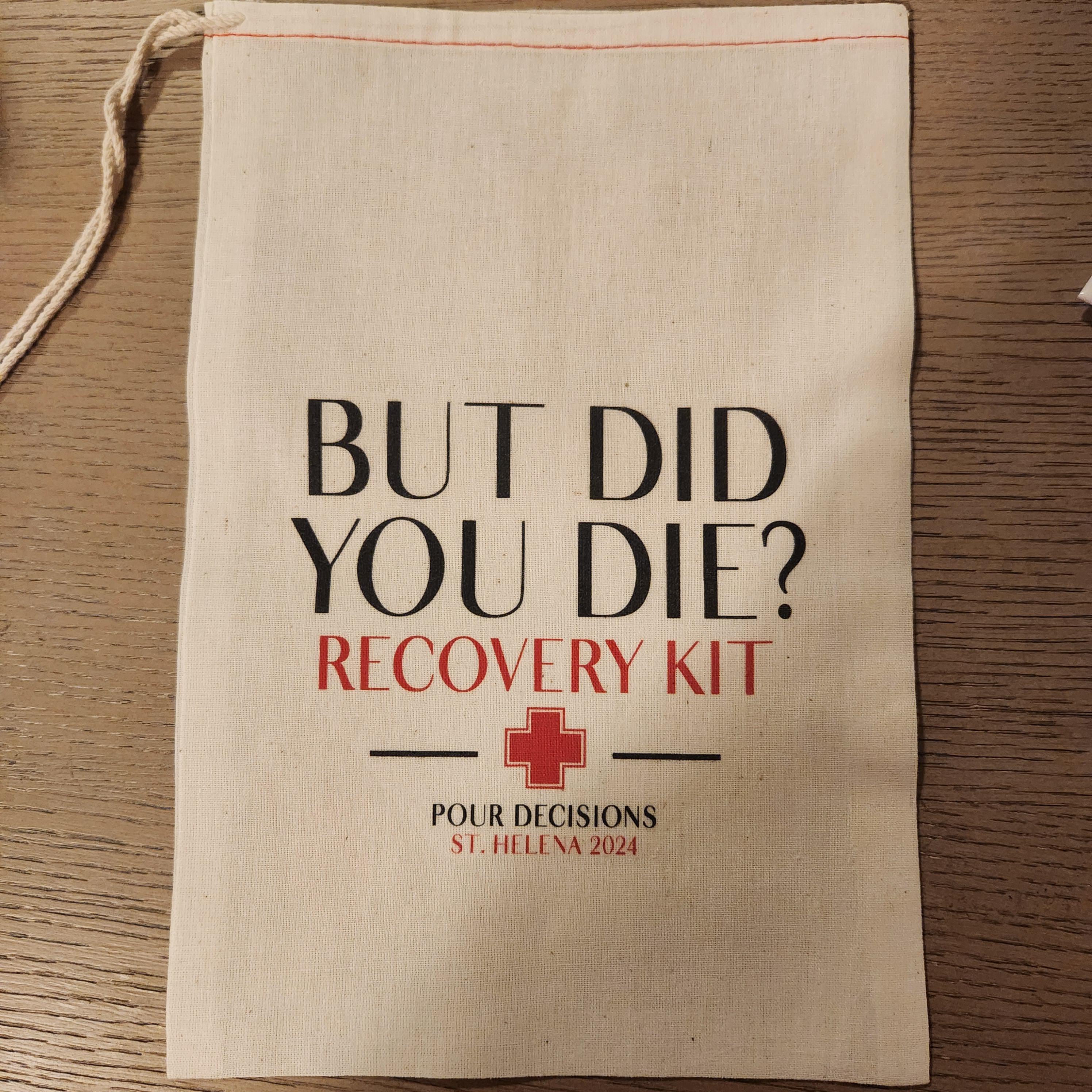 But Did You Die Recovery Kits - Individuelle Hangover Kit Taschen - Junggesellinnenabschieds-Party-Geschenktaschen - Lustige Junggesellinnenabschieds-Katertaschen