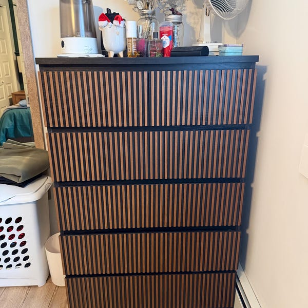 Furniture Drawer Overlay, Slat Wall Panel,set of Decorative Wooden ...