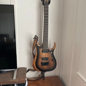 Guitar Stool Guitar Stand Made Of African Mahogany And Ash Etsy